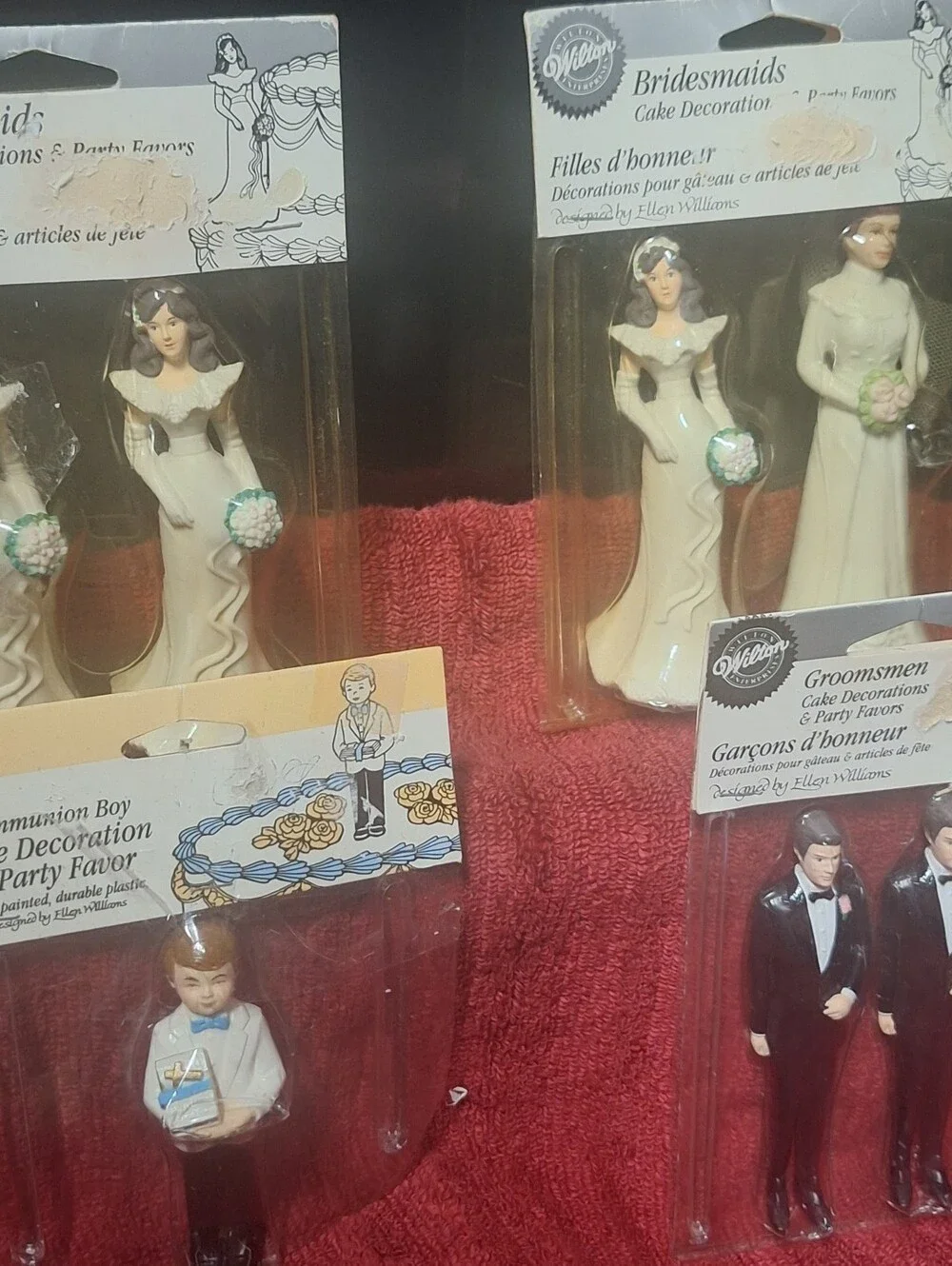 Bundle: Wilton Bridesmaids & Groomsmen Cake Toppers - Bridal Figurines